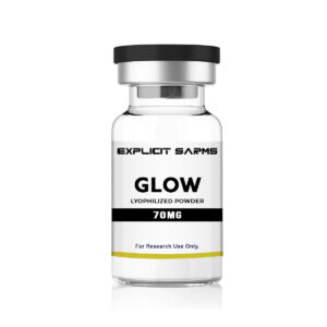 GLOW 70mg lyophilized powder vial for sale, BPC-157, TB-500, GHK-CU